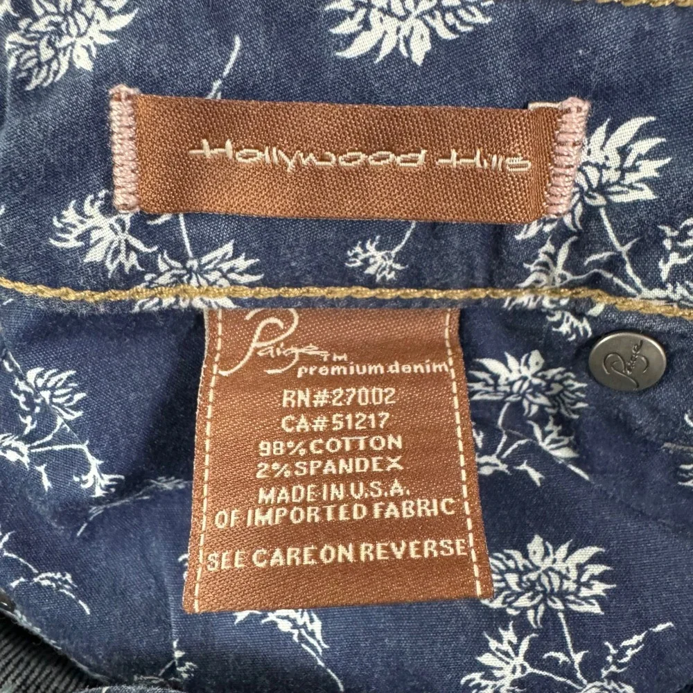 Paige Premium Denim Flare Jeans Hollywood Hills Women's 28 Y2K Embroidery - Picture 6 of 13